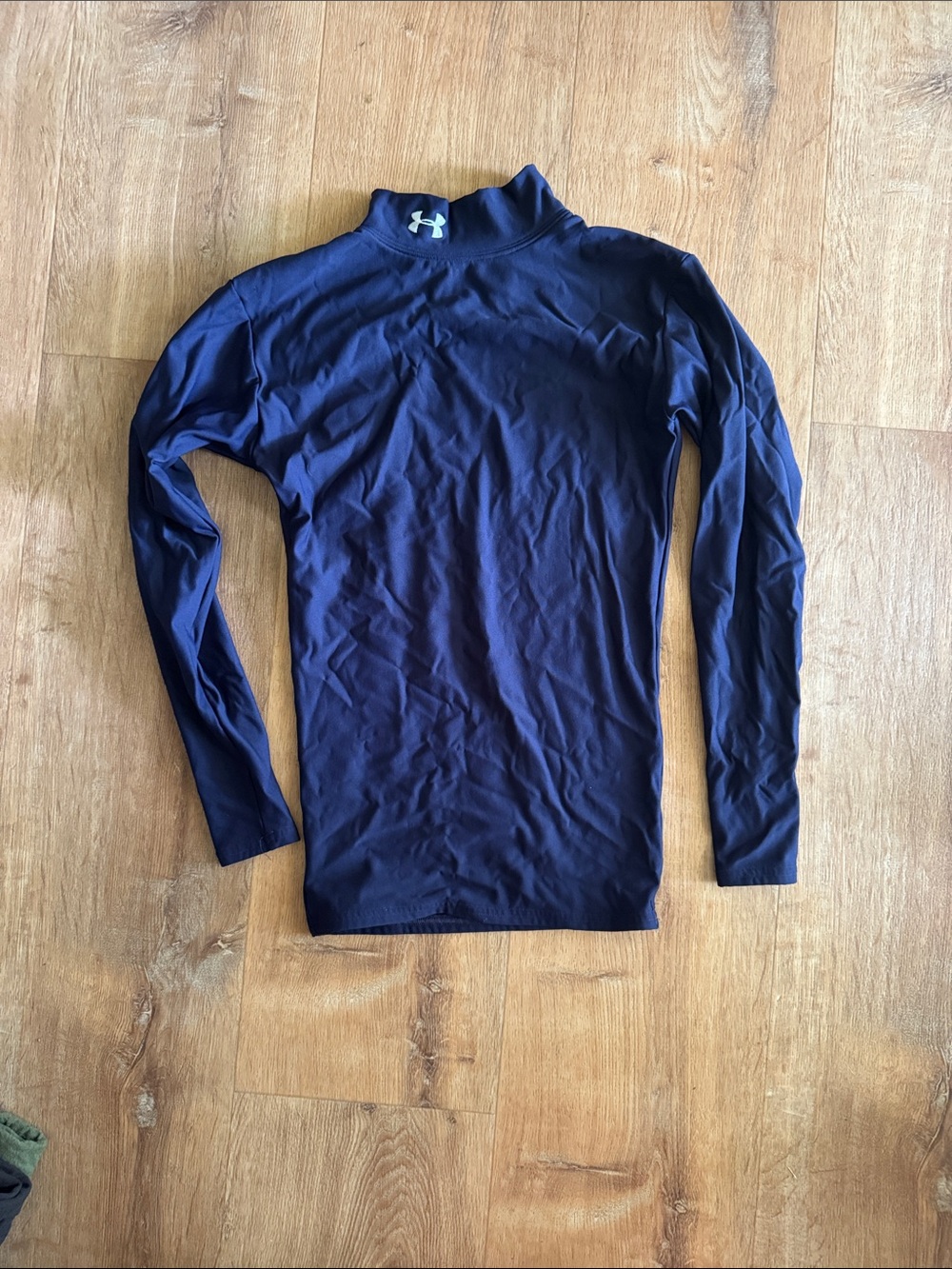 S Under Armour Dark Blue Mock Neck Compression Top